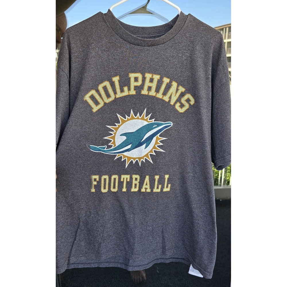 NFL Team Apparel Miami Dolphins NFL Football Gray Shirt Size XL Licensed